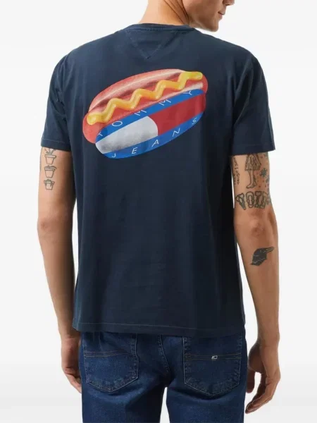 Μπλούζα Tommy Jeans με σχέδιο μπλε