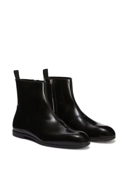 Cizme scurte Jil Sander din piele negru
