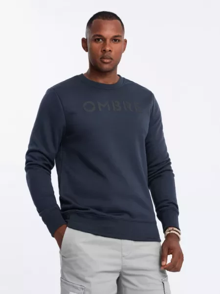 Φούτερ Ombre Clothing με κέντημα μπλε