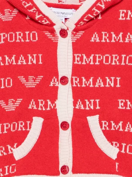 Kardigan dziecięcy Emporio Armani czerwony
