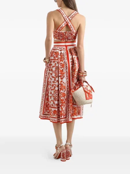 Αμανικας τοπ Dolce & Gabbana με σχέδιο λευκό