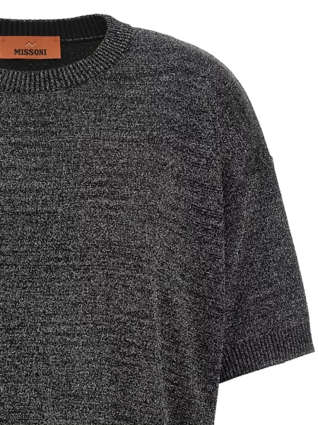 Tricou Missoni cu decolteu rotund gri