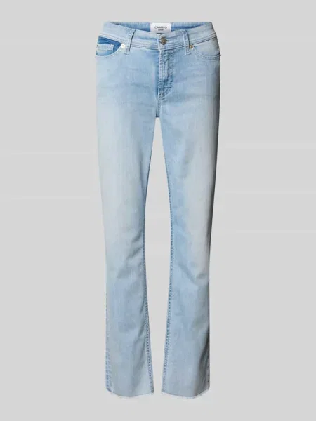 Jeansy o kroju tapered fit z mieszanki bawełny model PIPER' Cambio niebieski
