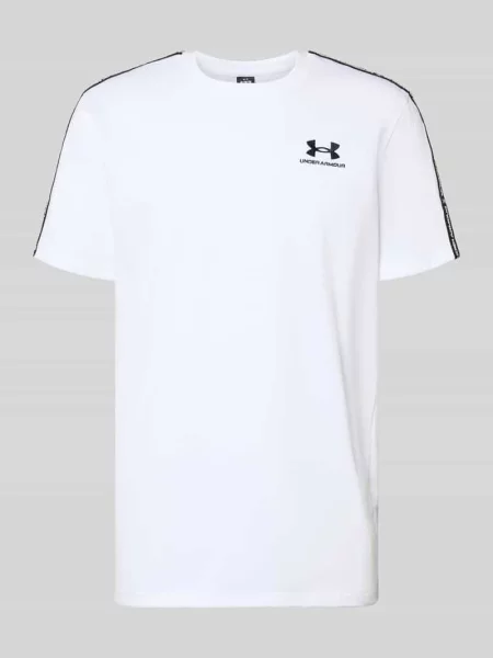 T-shirt o kroju regular fit z wyhaftowanym logo model ‘Icon’ Under Armour biała