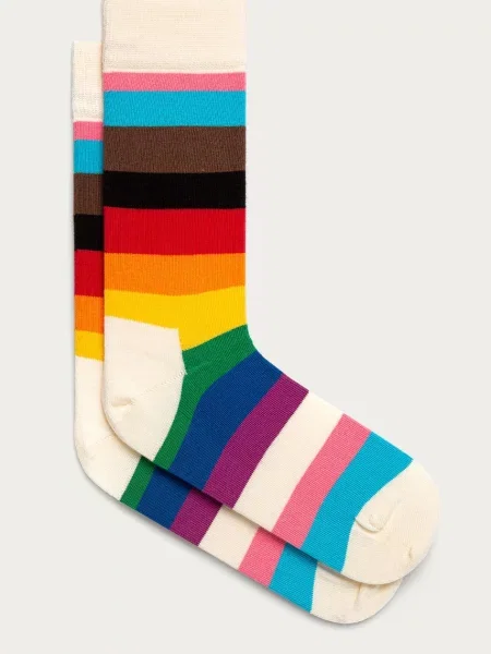 Skarpetki Happy Socks Pride Stripe w kolorze białym wielokolorowe białe