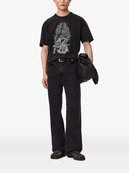Tricou Allsaints cu imagine negru