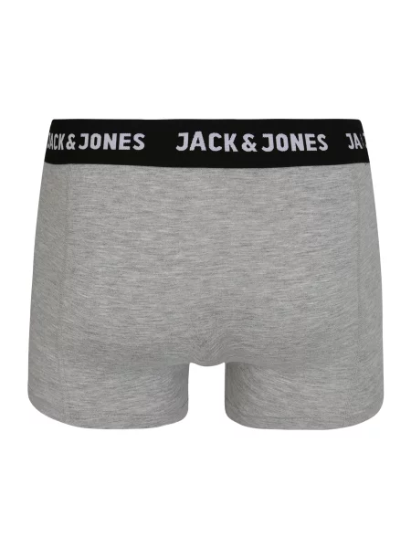 JACK & JONES Boxerky námornícka modrá / sivá melírovaná / čierna biela