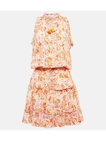 Rochie Poupette St Barth cu imagine portocaliu
