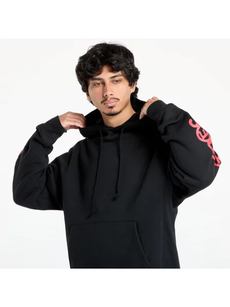 Mikina s kapucí Pleasures černá