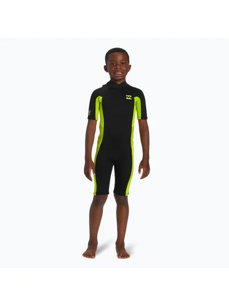 Детски неопренов костюм за плуване Billabong Foam 2 mm Foil BZ FL fluro lime черно