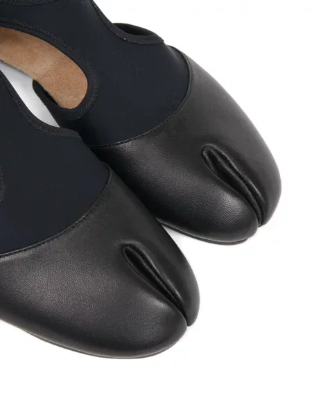 Balerini Maison Margiela din piele negru