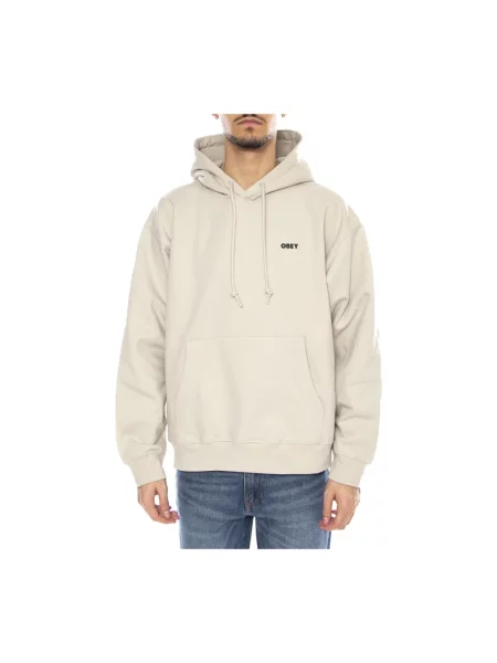 Bluza z kapturem Obey beżowa