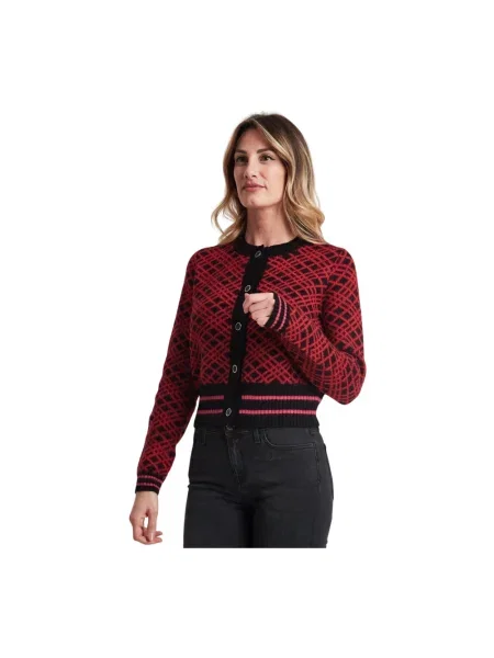 Sweter Pinko z dżerseju czerwony