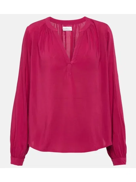 Bluză Velvet de catifea roșu