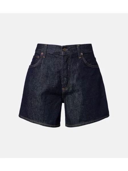 Pantaloni scurți din denim Agolde albastru