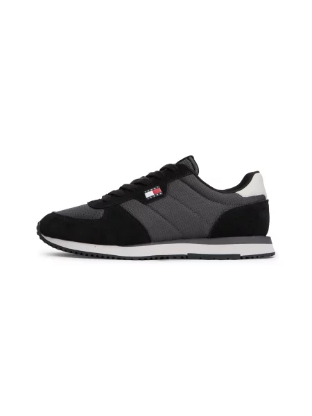 Tommy Jeans Sneakers TJ Runner | piele întoarsă alb