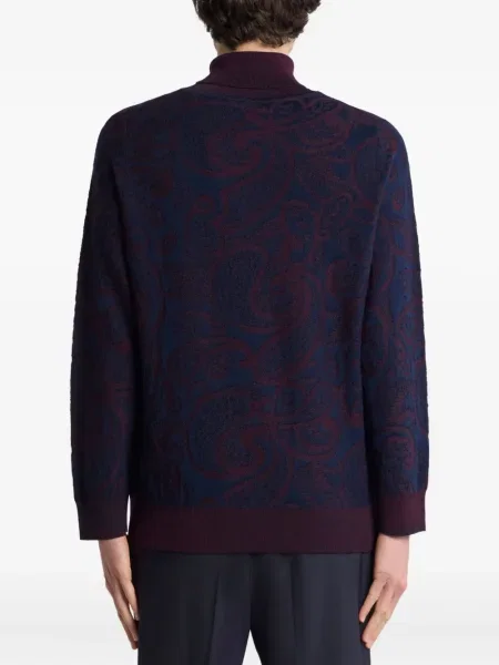 Heláncă Etro cu model paisley din jacard albastru
