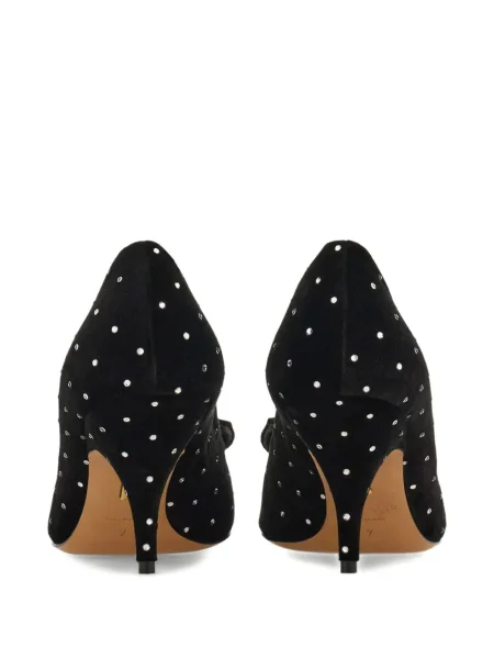 Pantofi cu toc Ferragamo cu funde negru
