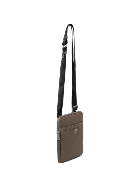 Crossbody torba Guess s autogramom smeđa