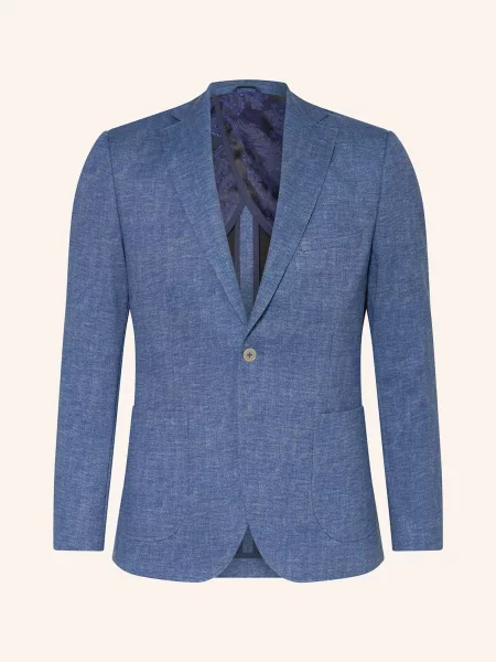 Paul Oblekové Sako Slim Fit Z Žerzeje mid blue modré
