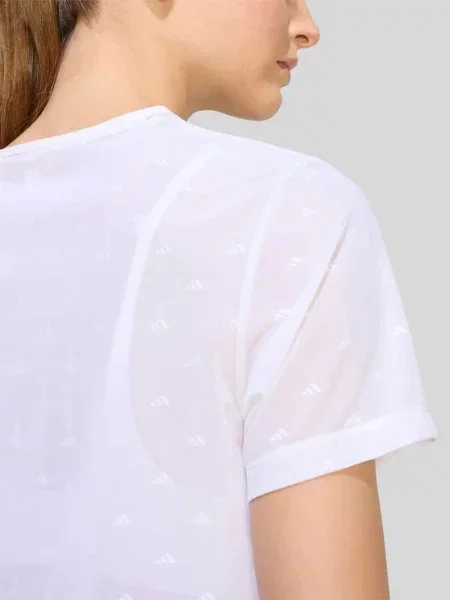 T-shirt o kroju krótki sport z wytłoczone logo Adidas Training biała