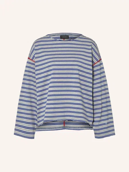 Elias Rumelis Oversized Tričko Irie šedá / modrá bílá