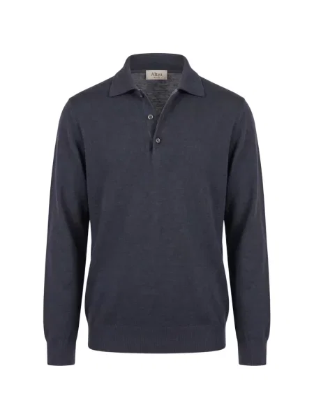Lung tricou polo Altea albastru