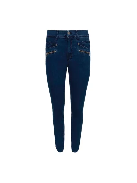 Jeansy 2-biz z kieszeniami na zamek niebieskie