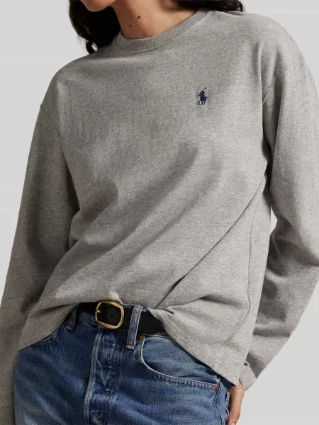 Bluzka z długim rękawem z wyhaftowanym logo Polo Ralph Lauren