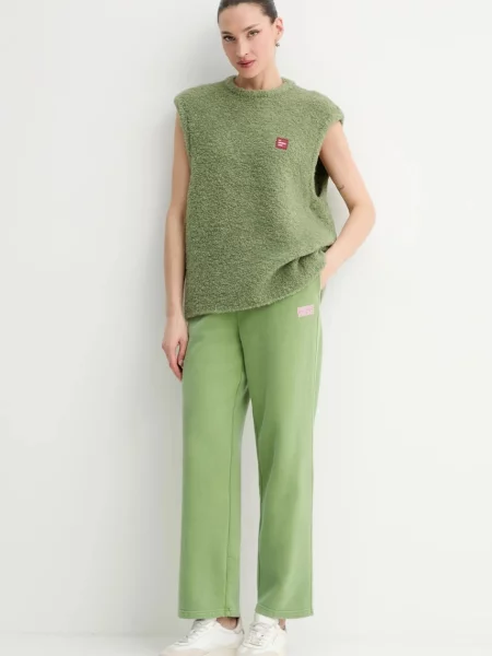 American Vintage kamizelka z dodatkiem wełny zielona