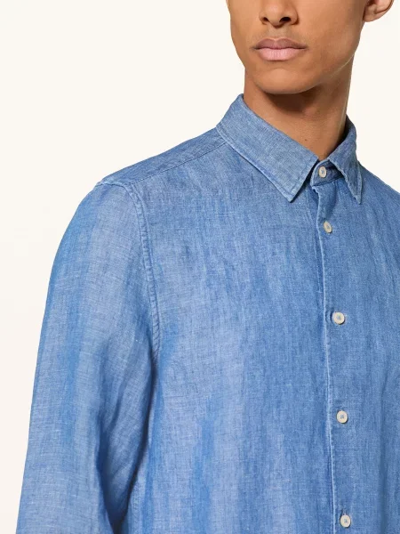 Marc O'polo Košile Shaped Fit S Lnem modrá