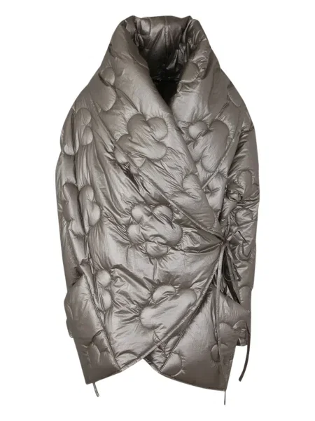 Palton Maria Calderara cu model floral gri