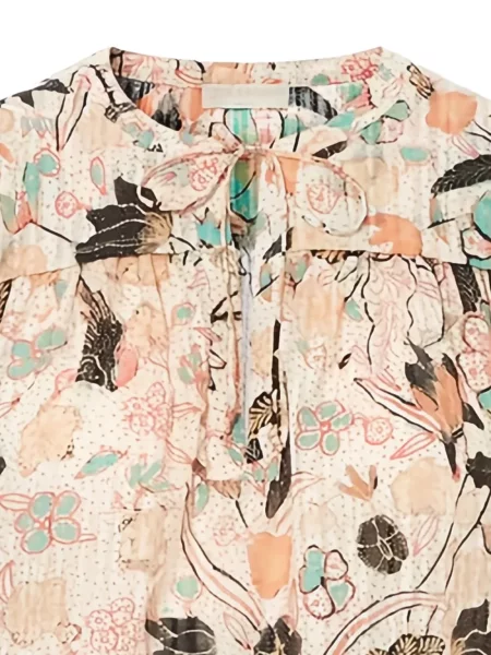 Bluză Ulla Johnson de mătase cu model floral cu imagine