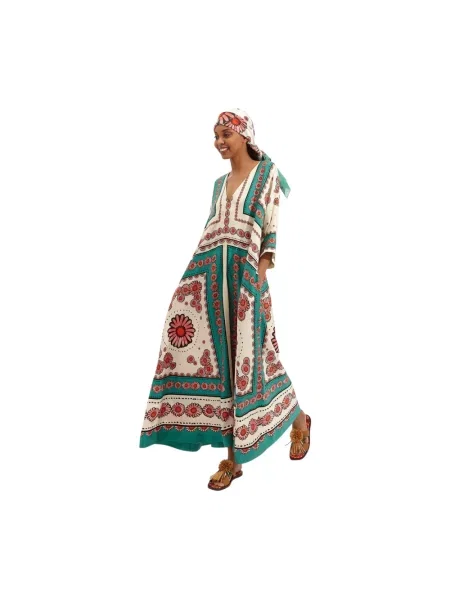 Maksi wielobarwność sukienka maxi La Doublej