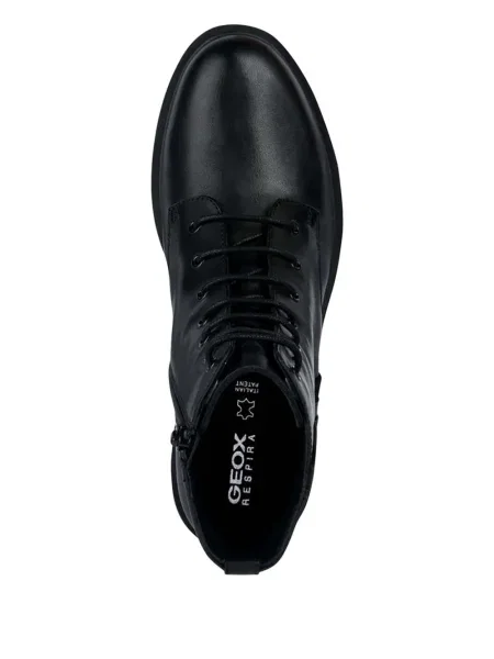Botine Geox cu șireturi din dantelă negru