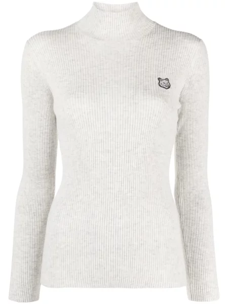 Pulover Maison Kitsune gri