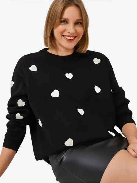 Bianco Lucci Pulover Pullover' črna