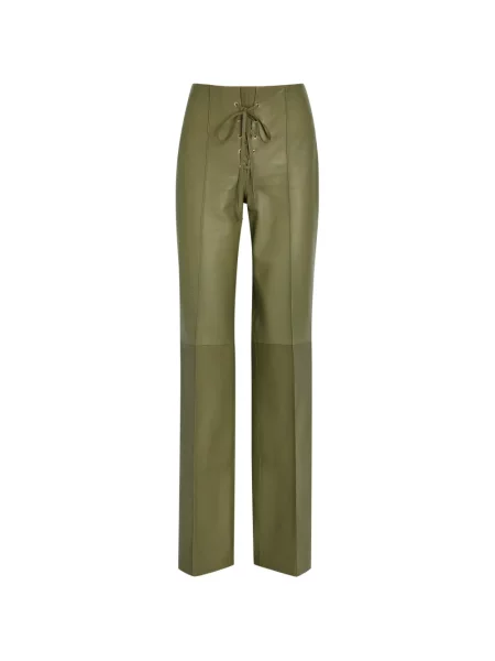 Spodnie Skiim sznurowane koronkowe zielone