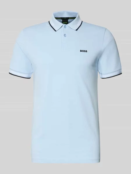 Koszulka polo z czystej bawełny krój slim fit model PAUL' Boss Green