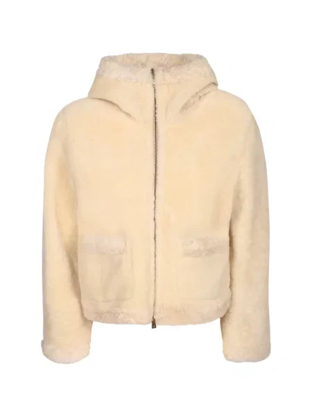 Scurt geacă cu puf Moncler cu glugă