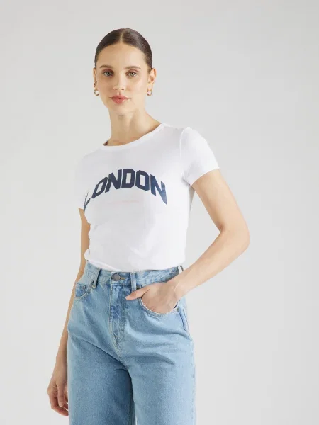 AÉROPOSTALE Tricou LONDON albastru închis alb