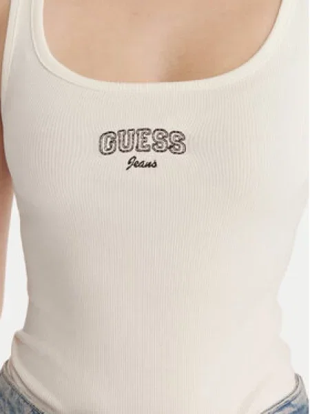 Guess Jeans Marškinėliai Écru
