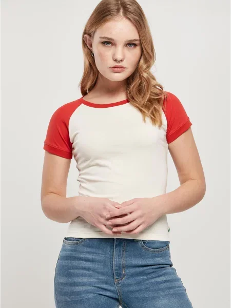 Koszulka Urban Classics retro ze stretchu biała