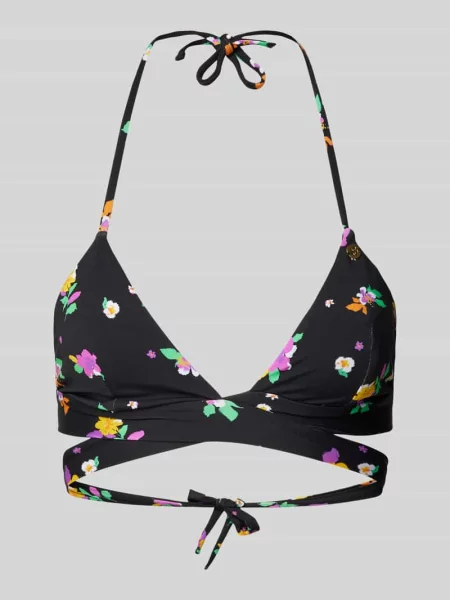 Top bikini z kwiatowym wzorem model ‘ROSYFIELD’ Banana Moon czarny