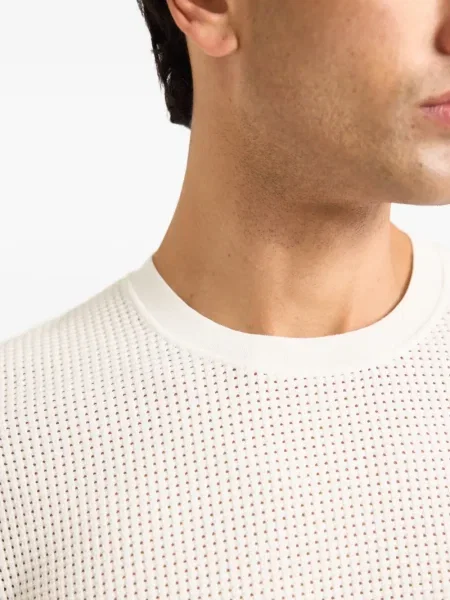 Tricou Orlebar Brown tricotate alb
