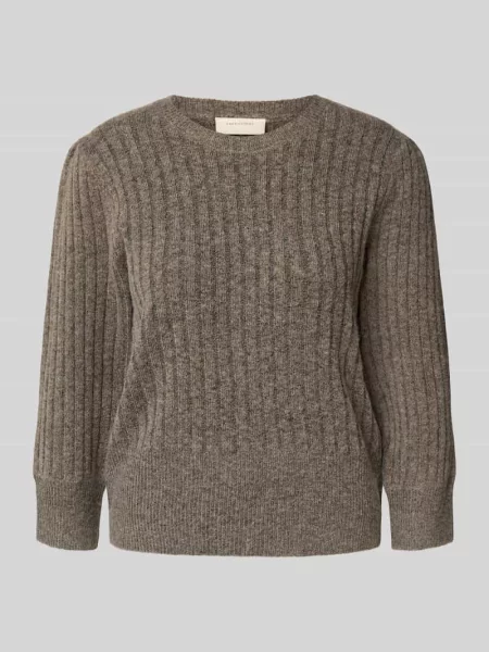 Sweter z dzianiny z fakturowanym wzorem model ‘HARA’ Free/quent