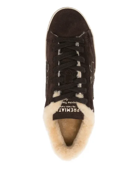 Sneakerși Premiata din piele de căprioară maro