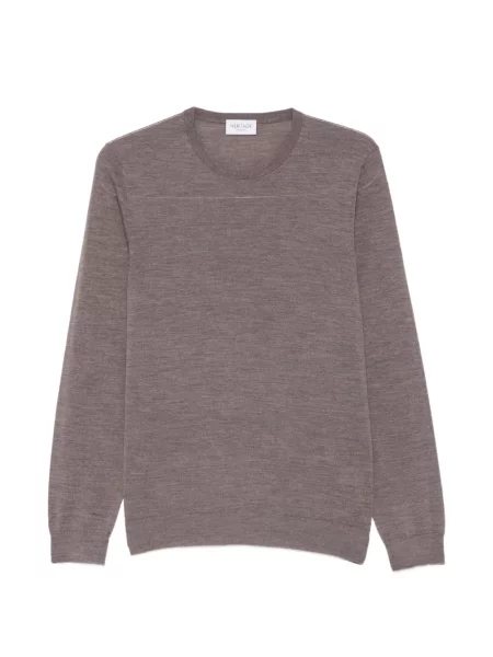 Lung pulover Heritage cu decolteu rotund gri