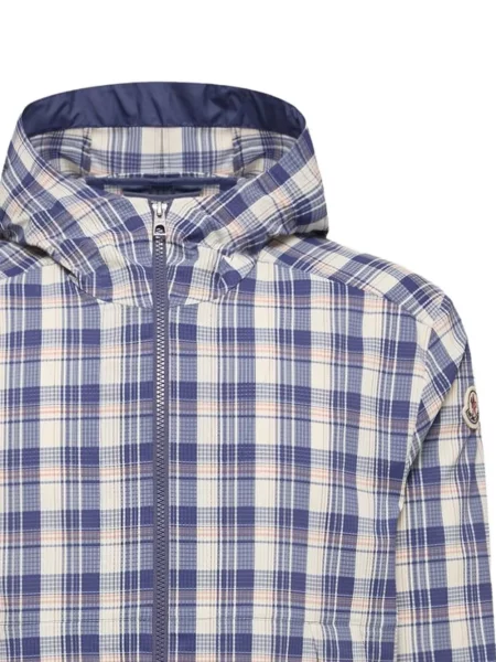 Καρό μπουφάν Moncler με κουκούλα