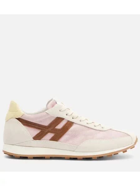 Sneakerși Hogan din piele de căprioară roz
